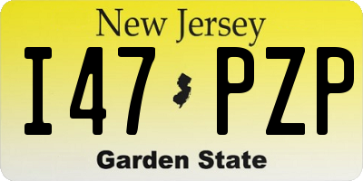 NJ license plate I47PZP