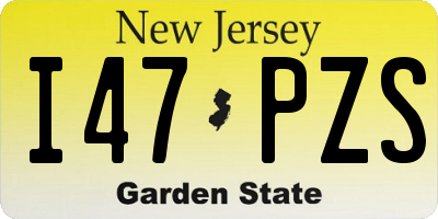 NJ license plate I47PZS