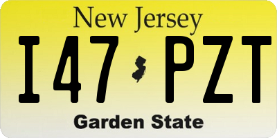 NJ license plate I47PZT
