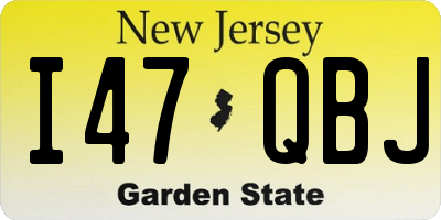 NJ license plate I47QBJ