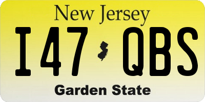 NJ license plate I47QBS