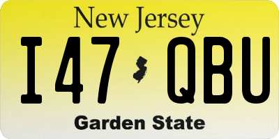 NJ license plate I47QBU
