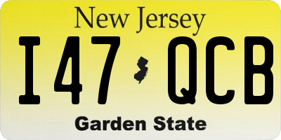 NJ license plate I47QCB