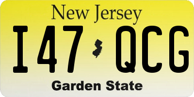 NJ license plate I47QCG