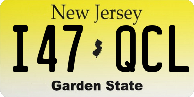 NJ license plate I47QCL