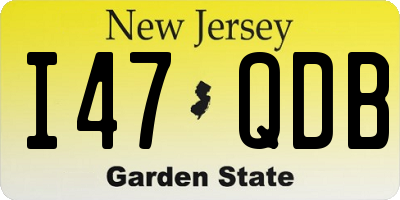 NJ license plate I47QDB