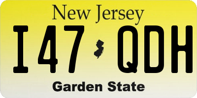 NJ license plate I47QDH