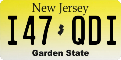 NJ license plate I47QDI