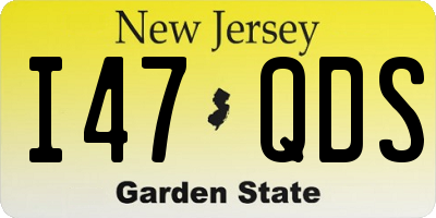NJ license plate I47QDS