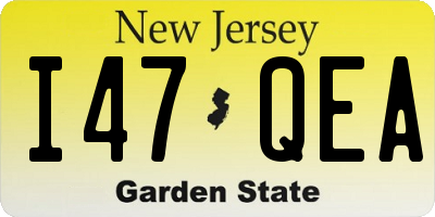 NJ license plate I47QEA