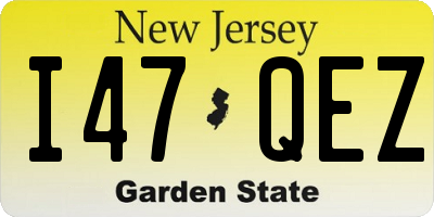 NJ license plate I47QEZ