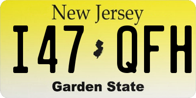 NJ license plate I47QFH