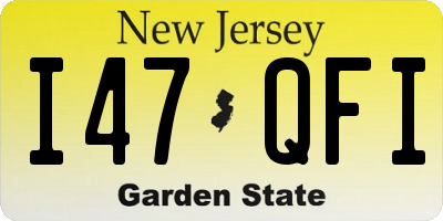 NJ license plate I47QFI