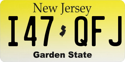 NJ license plate I47QFJ