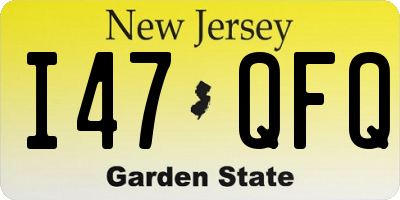 NJ license plate I47QFQ