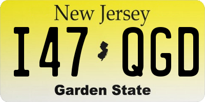 NJ license plate I47QGD