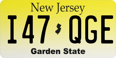 NJ license plate I47QGE
