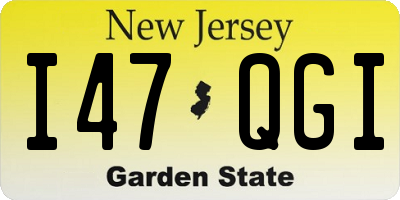 NJ license plate I47QGI