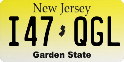 NJ license plate I47QGL