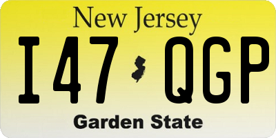 NJ license plate I47QGP