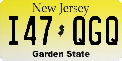 NJ license plate I47QGQ