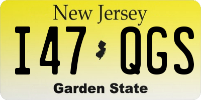 NJ license plate I47QGS
