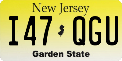 NJ license plate I47QGU