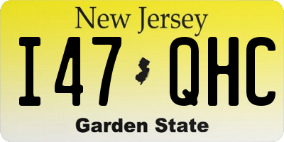 NJ license plate I47QHC
