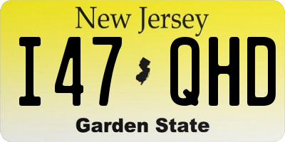 NJ license plate I47QHD
