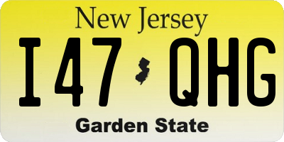 NJ license plate I47QHG