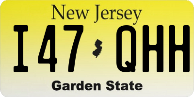 NJ license plate I47QHH