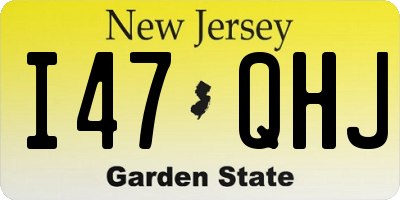 NJ license plate I47QHJ
