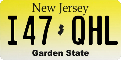 NJ license plate I47QHL