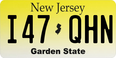 NJ license plate I47QHN