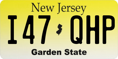 NJ license plate I47QHP