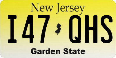 NJ license plate I47QHS