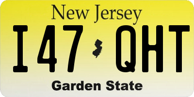 NJ license plate I47QHT