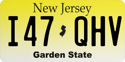 NJ license plate I47QHV