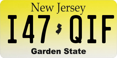 NJ license plate I47QIF