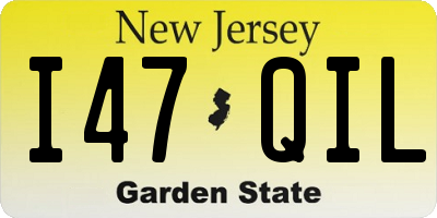 NJ license plate I47QIL