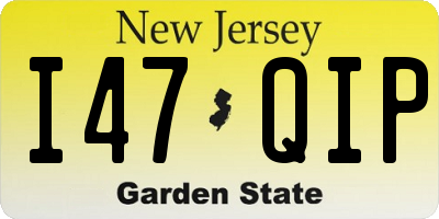 NJ license plate I47QIP