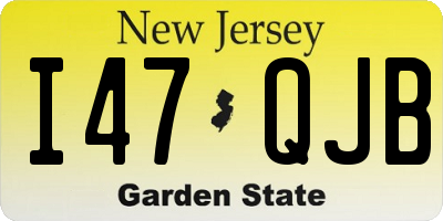 NJ license plate I47QJB