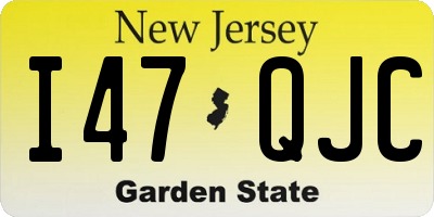 NJ license plate I47QJC