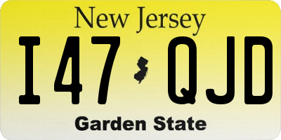 NJ license plate I47QJD