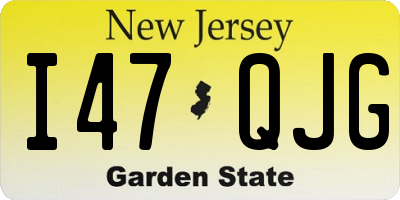NJ license plate I47QJG