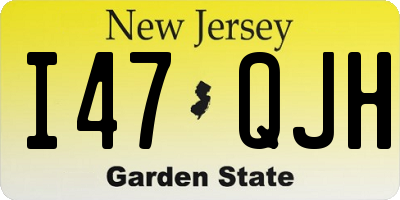 NJ license plate I47QJH