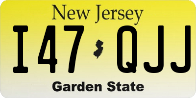 NJ license plate I47QJJ