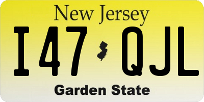 NJ license plate I47QJL