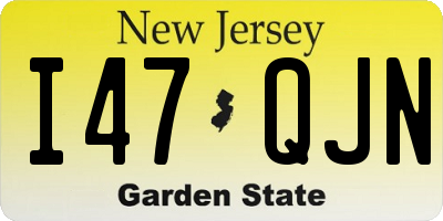 NJ license plate I47QJN