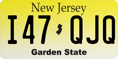 NJ license plate I47QJQ